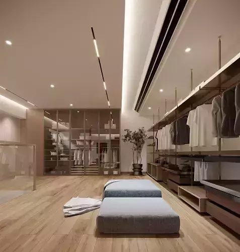 Modern cloakroom wardrobe