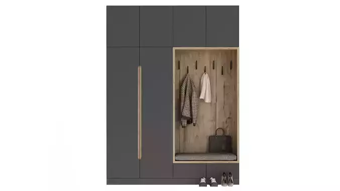 Hallway with clothes and shoes