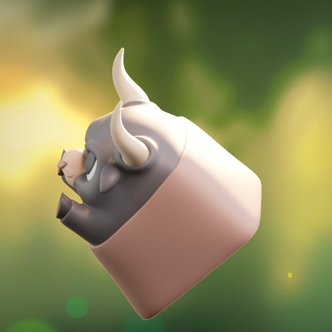 Angry Animals - keycaps to print - Mechanical keyboard 3D print model_16