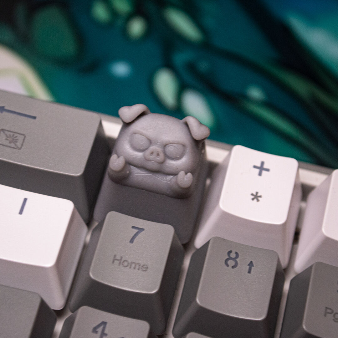 Angry Animals - keycaps to print - Mechanical keyboard 3D print model_10