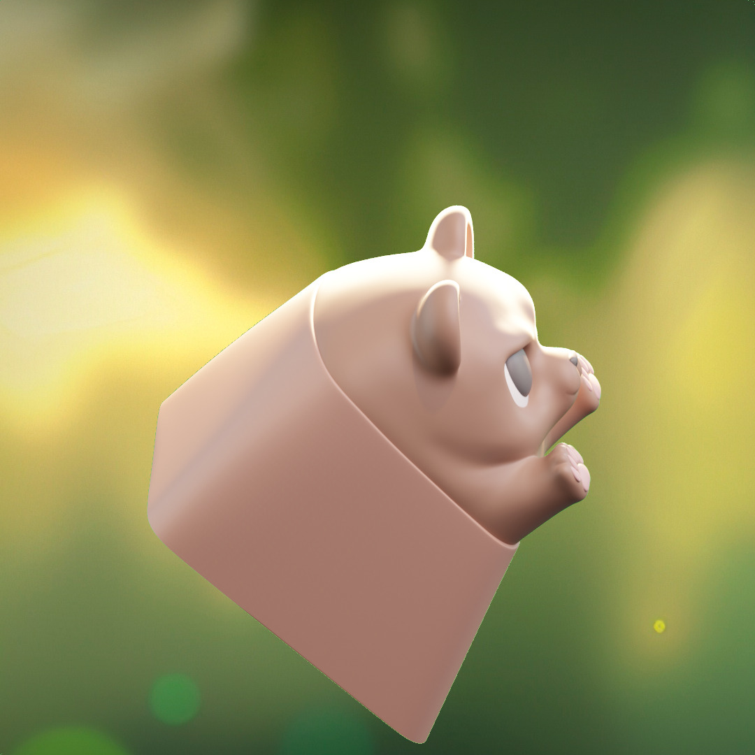 Angry Animals - keycaps to print - Mechanical keyboard 3D print model_13