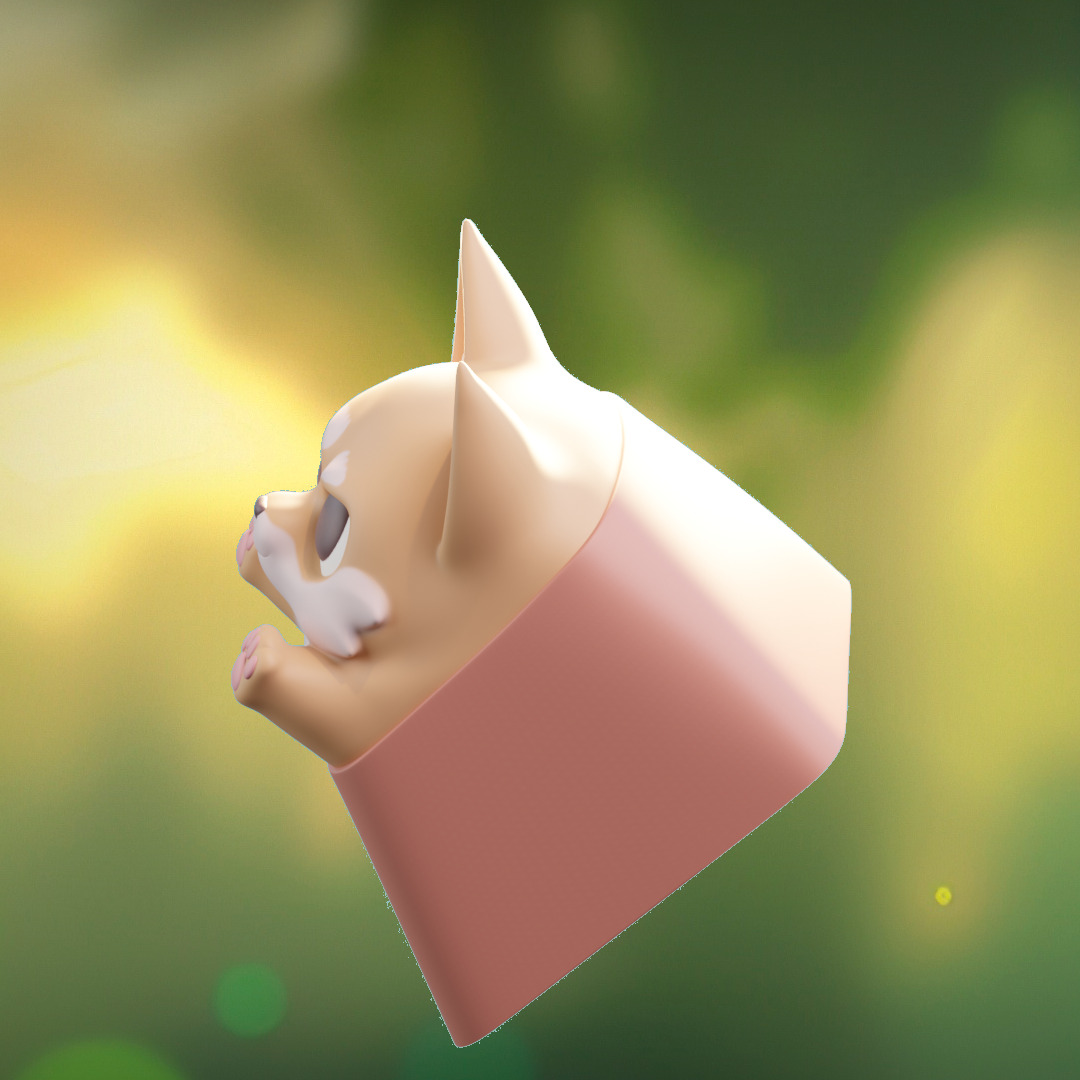 Angry Animals - keycaps to print - Mechanical keyboard 3D print model_23