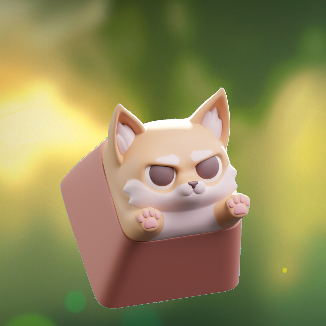 Angry Animals - keycaps to print - Mechanical keyboard 3D print model_24