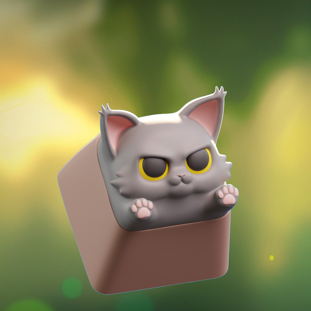 Angry Animals - keycaps to print - Mechanical keyboard 3D print model_21