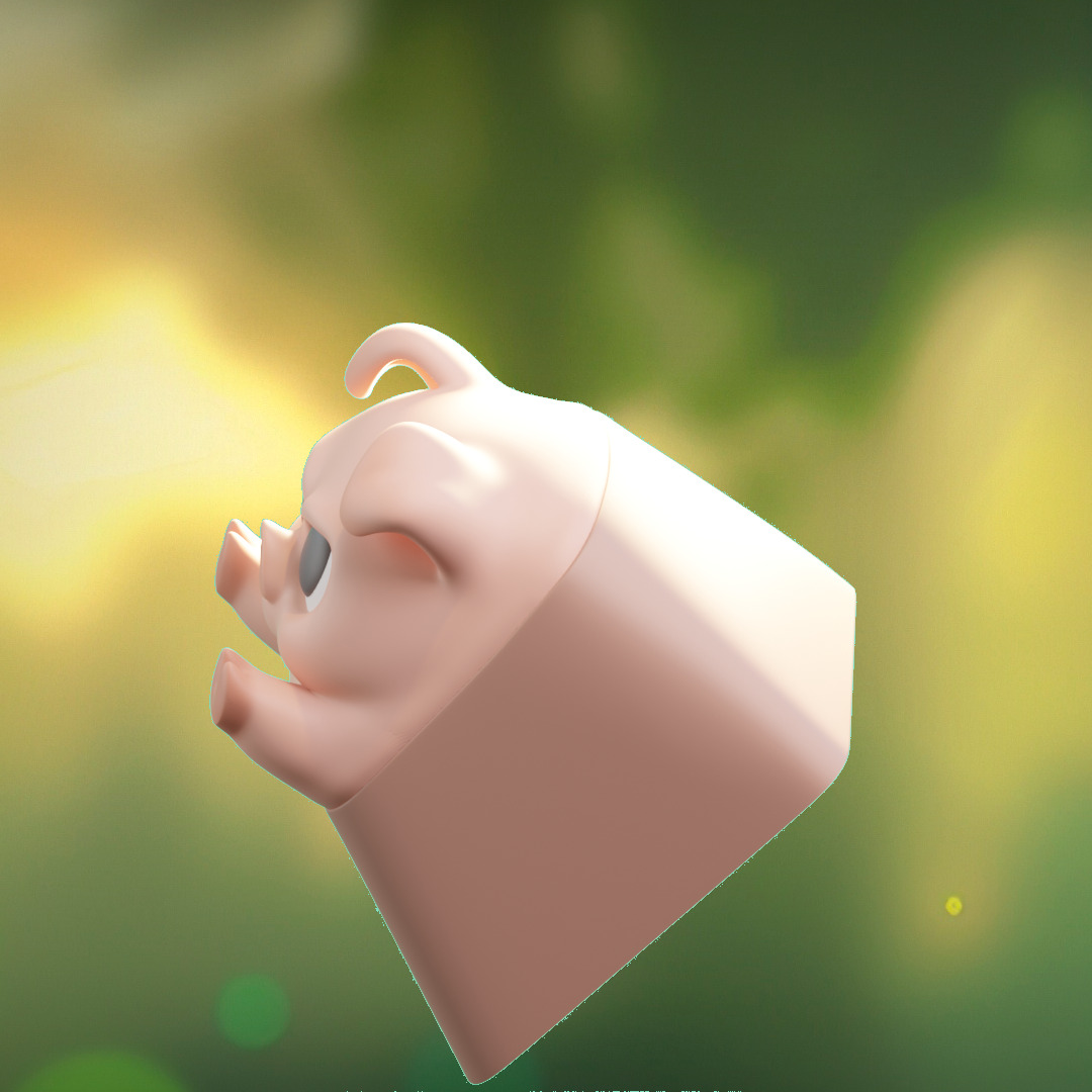 Angry Animals - keycaps to print - Mechanical keyboard 3D print model_27