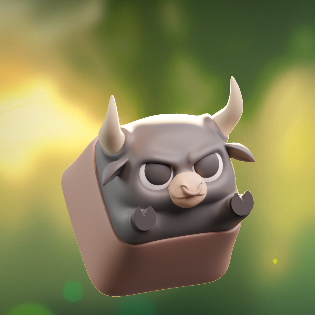 Angry Animals - keycaps to print - Mechanical keyboard 3D print model_17