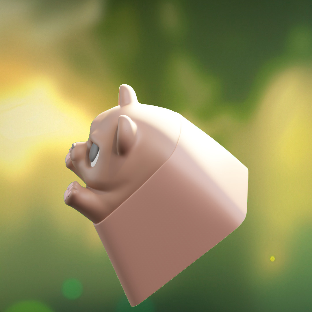 Angry Animals - keycaps to print - Mechanical keyboard 3D print model_11