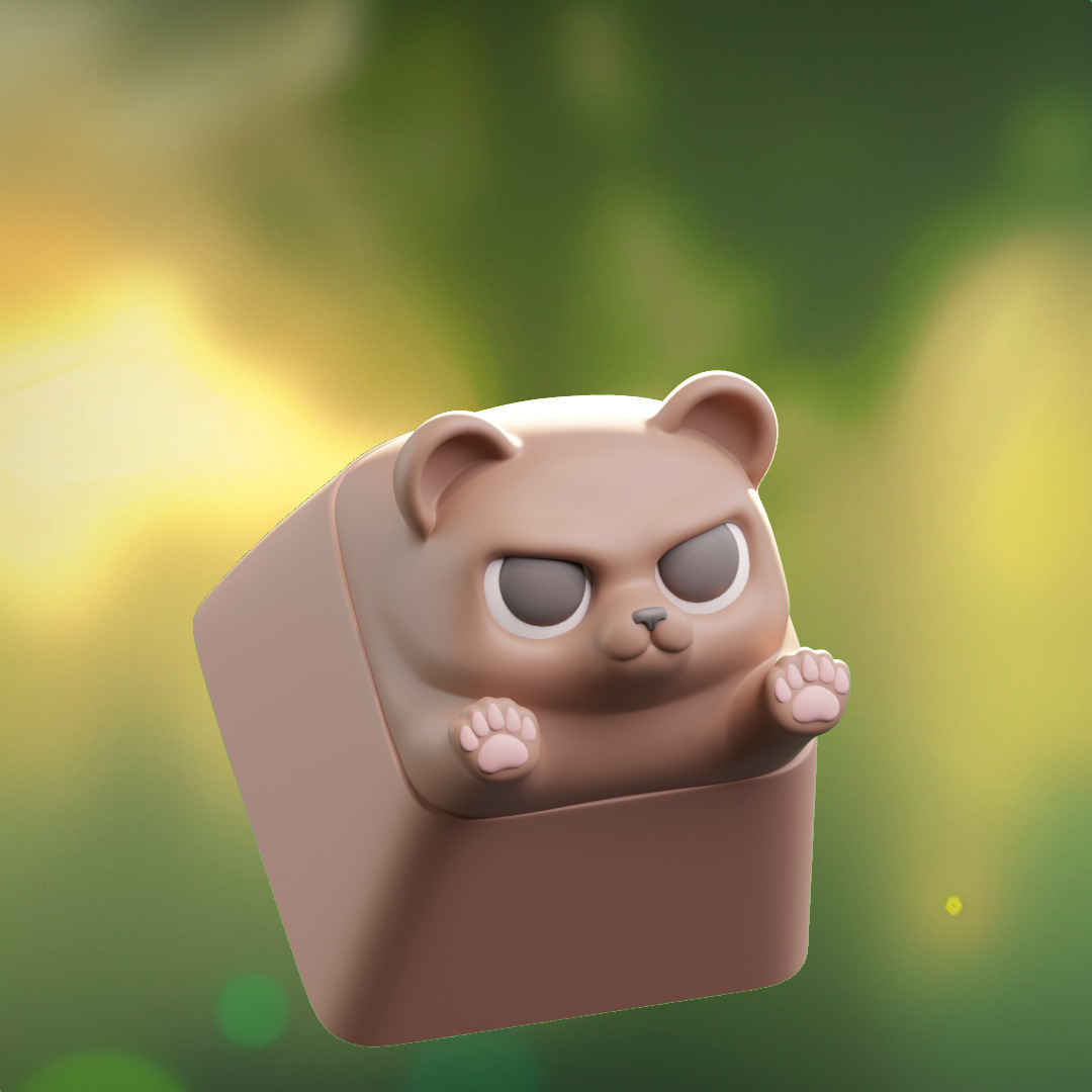 Angry Animals - keycaps to print - Mechanical keyboard 3D print model_14