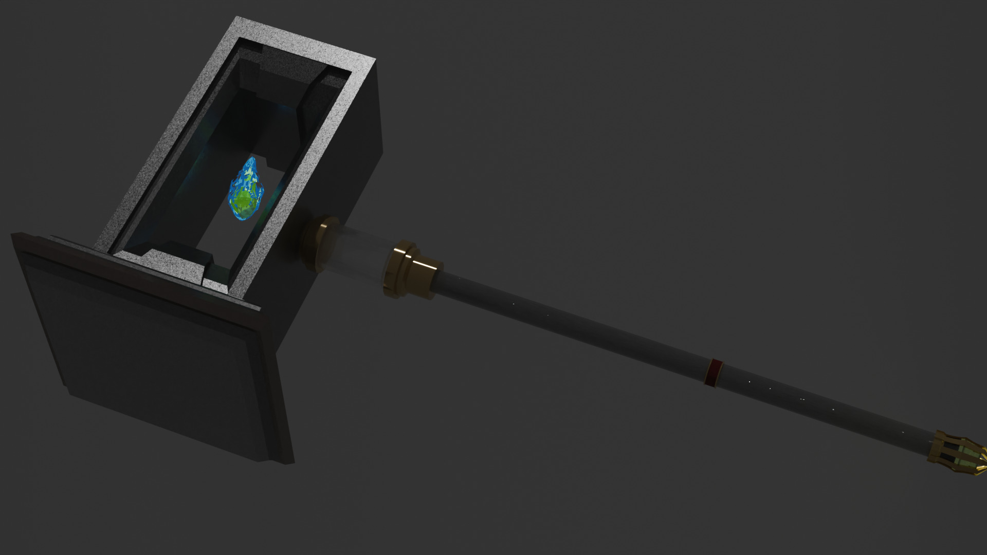 Metal Hammer with smoke effect 3D model_6