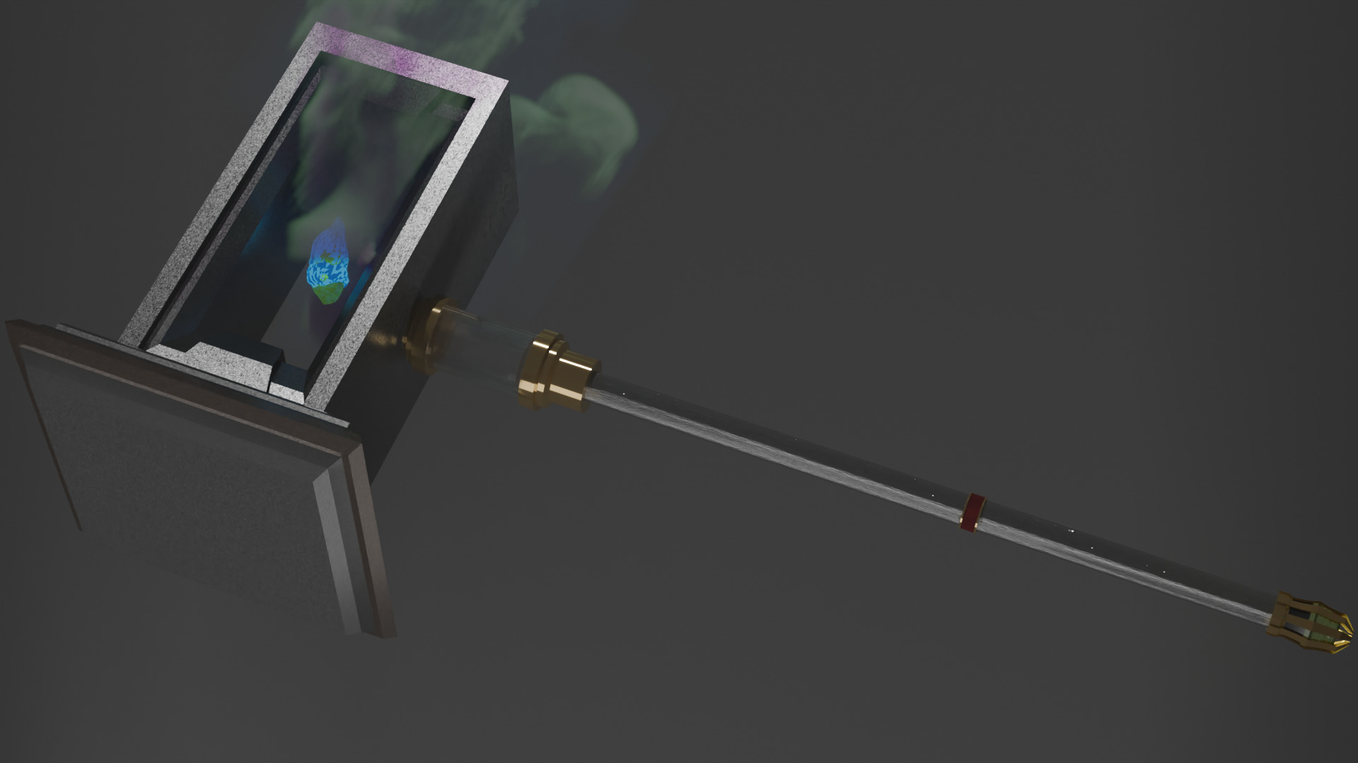 Metal Hammer with smoke effect 3D model_5