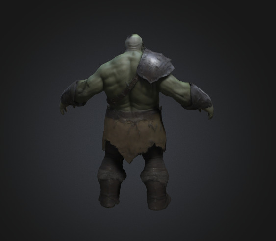Orc Warrior Rigged Unreal Engine Ready Low-poly 3D model_1