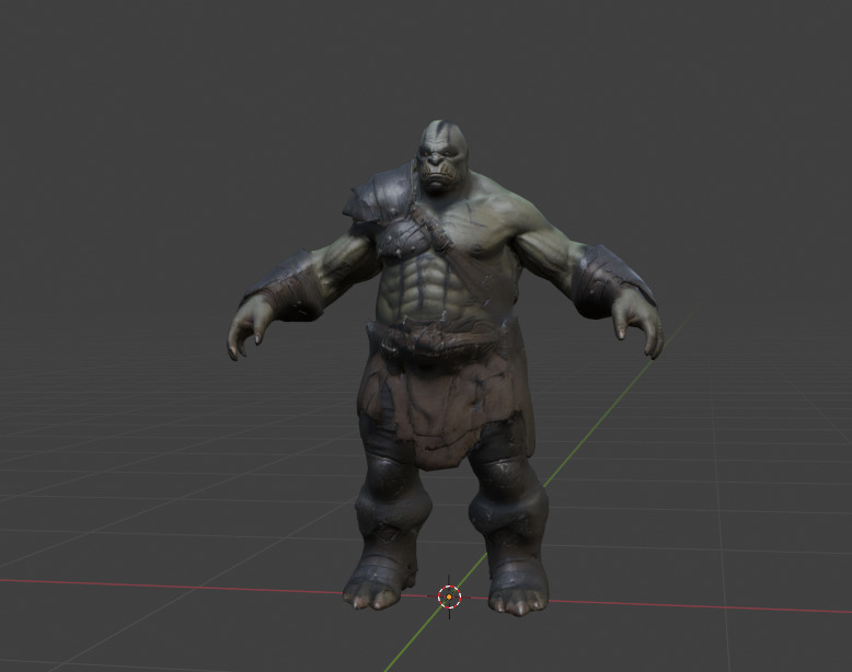 Orc Warrior Rigged Unreal Engine Ready Low-poly 3D model_2