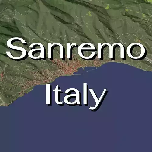 Sanremo Italy - city and urban 3D model