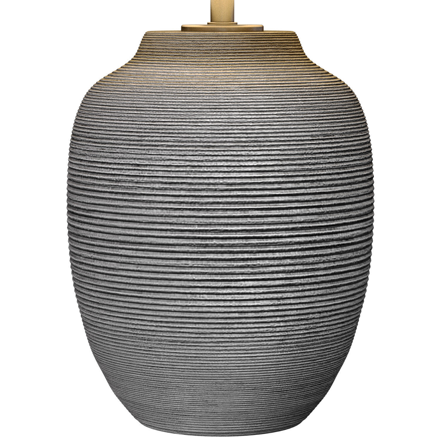 Grey Fluted Nightstand bedside European Ceramic Table Lamp 3D model_3