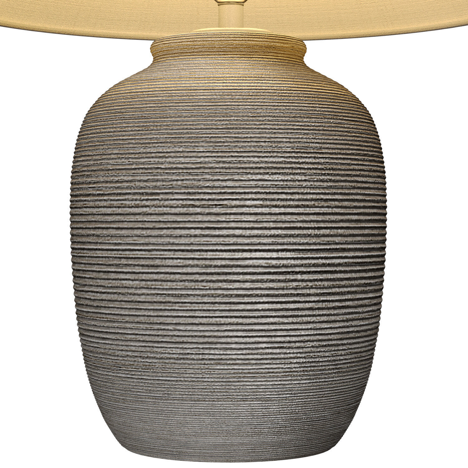 Grey Fluted Nightstand bedside European Ceramic Table Lamp 3D model_3