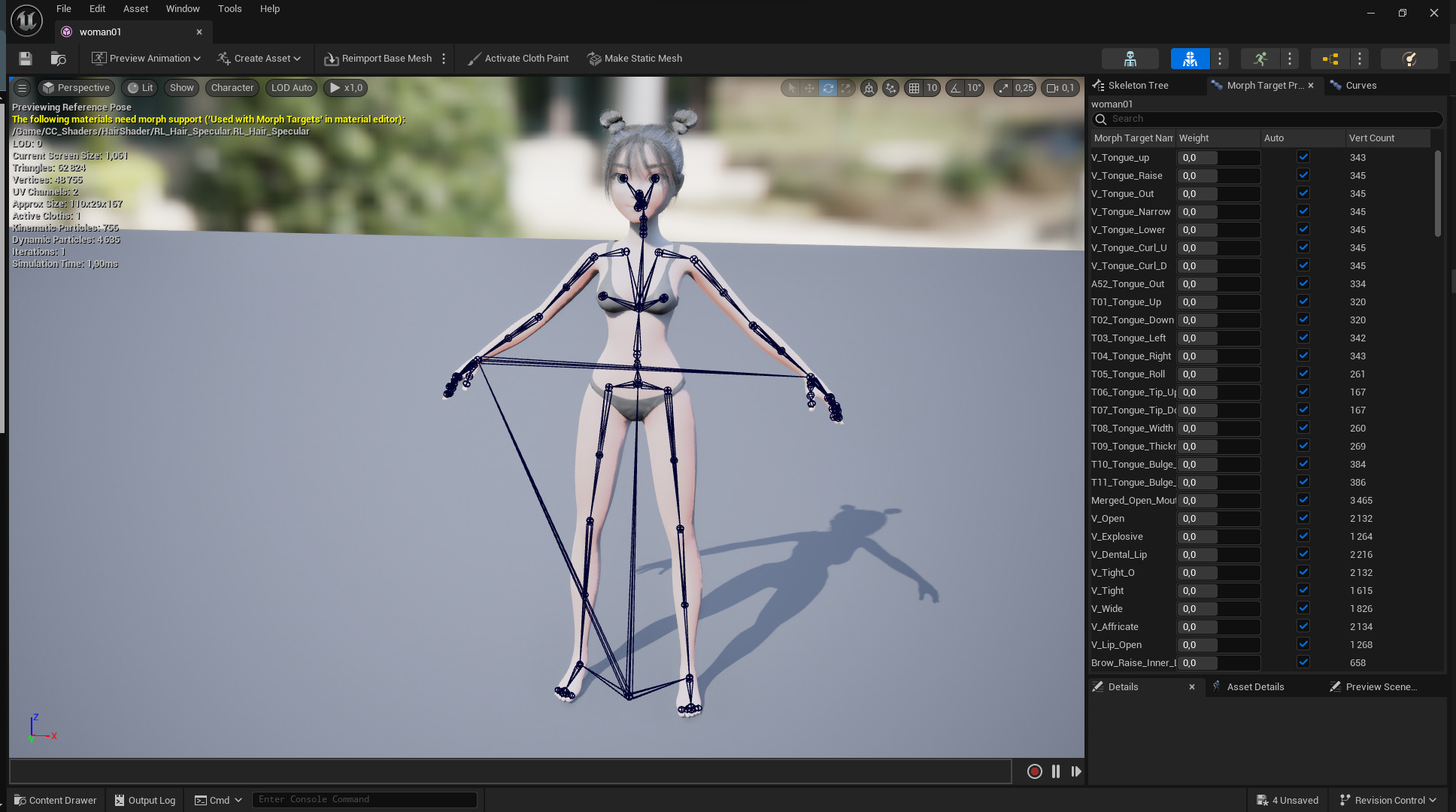 Free Stylized Cartoon Female Young Woman with Perfect Topology Low-poly 3D model_27