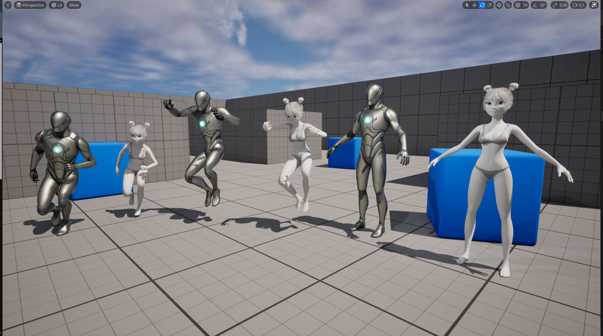 Free Stylized Cartoon Female Young Woman with Perfect Topology Low-poly 3D model_26