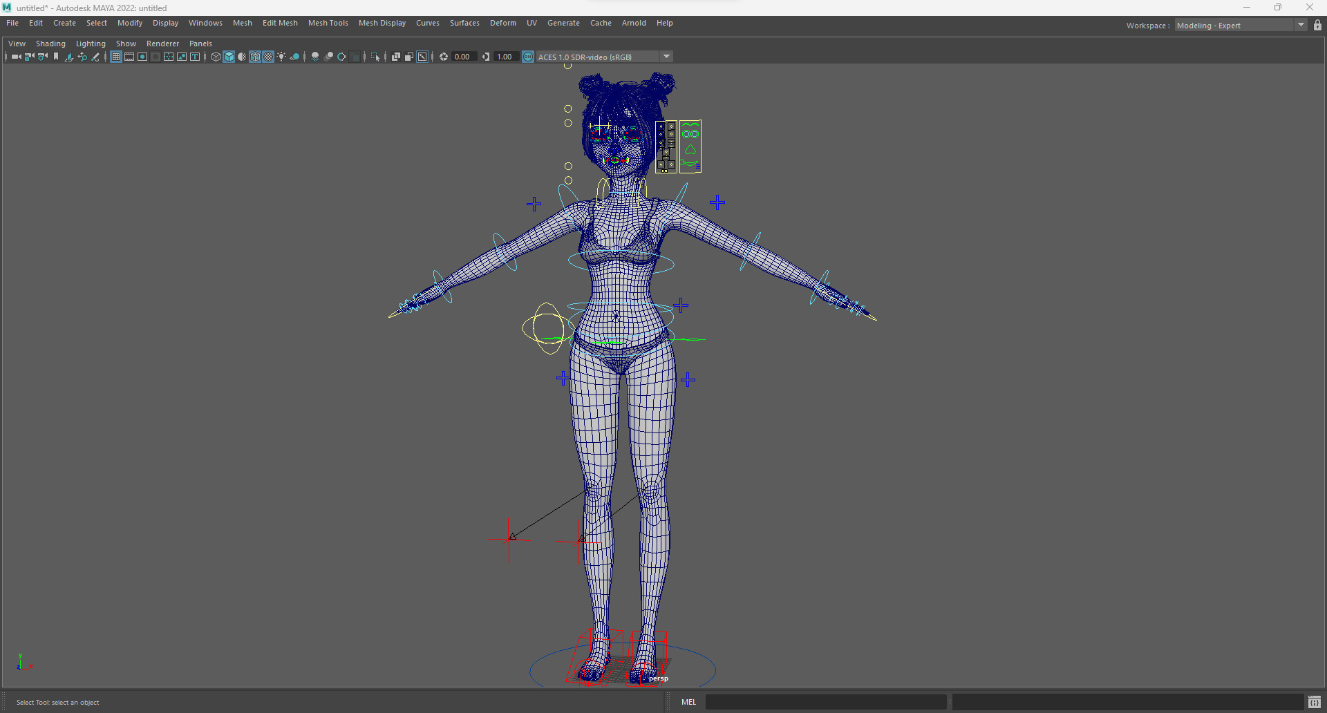 Free Stylized Cartoon Female Young Woman with Perfect Topology Low-poly 3D model_18