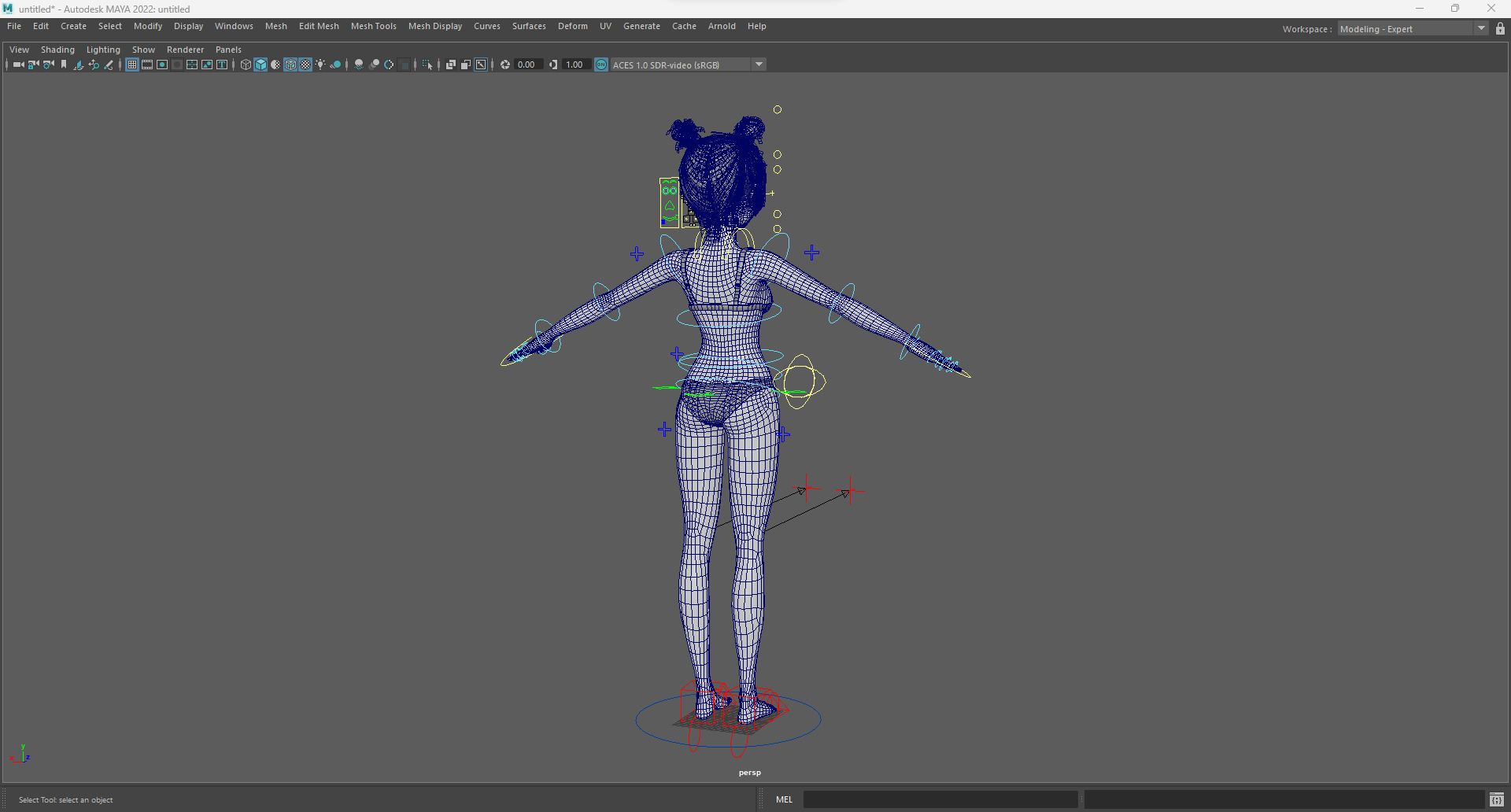 Free Stylized Cartoon Female Young Woman with Perfect Topology Low-poly 3D model_19