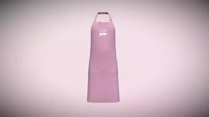 Apron Chef-V4 In Low Poly