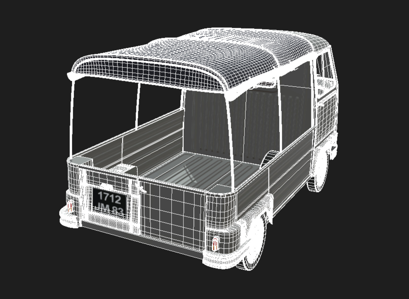 Renault estafette Pickup 1960 3D model_7