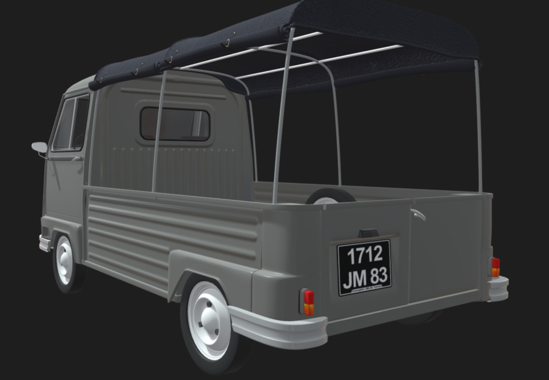 Renault estafette Pickup 1960 3D model_3