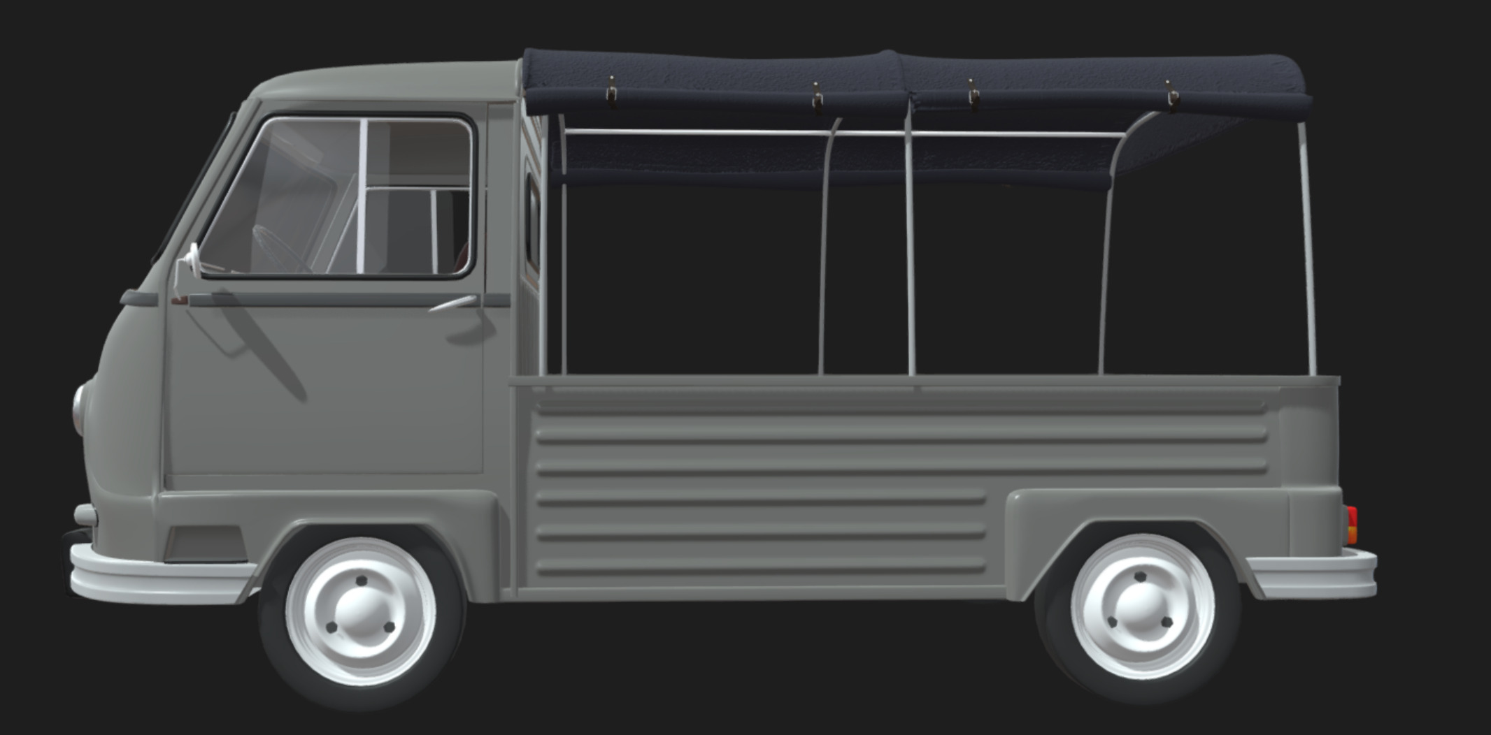 Renault estafette Pickup 1960 3D model_2