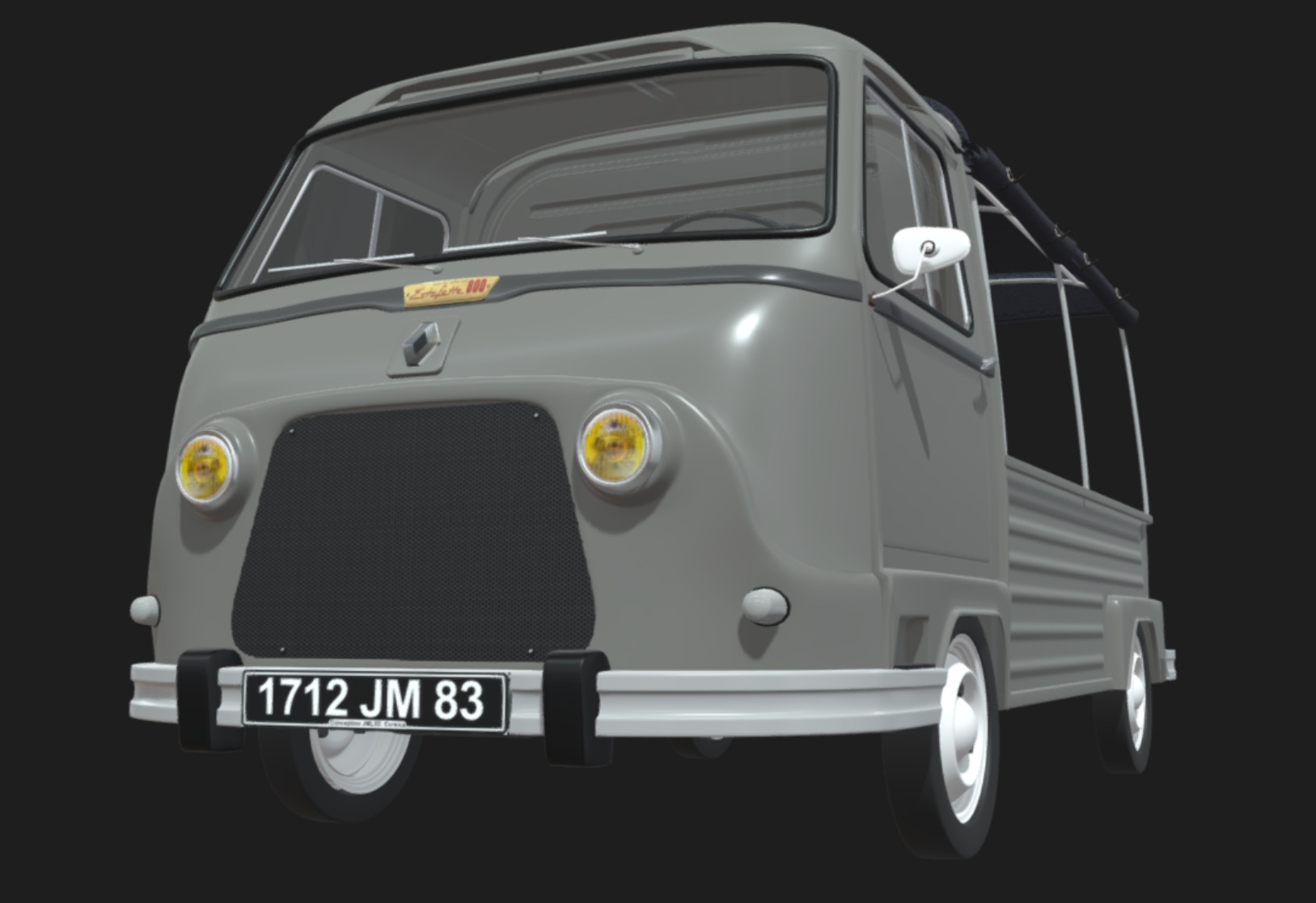 Renault estafette Pickup 1960 3D model_1