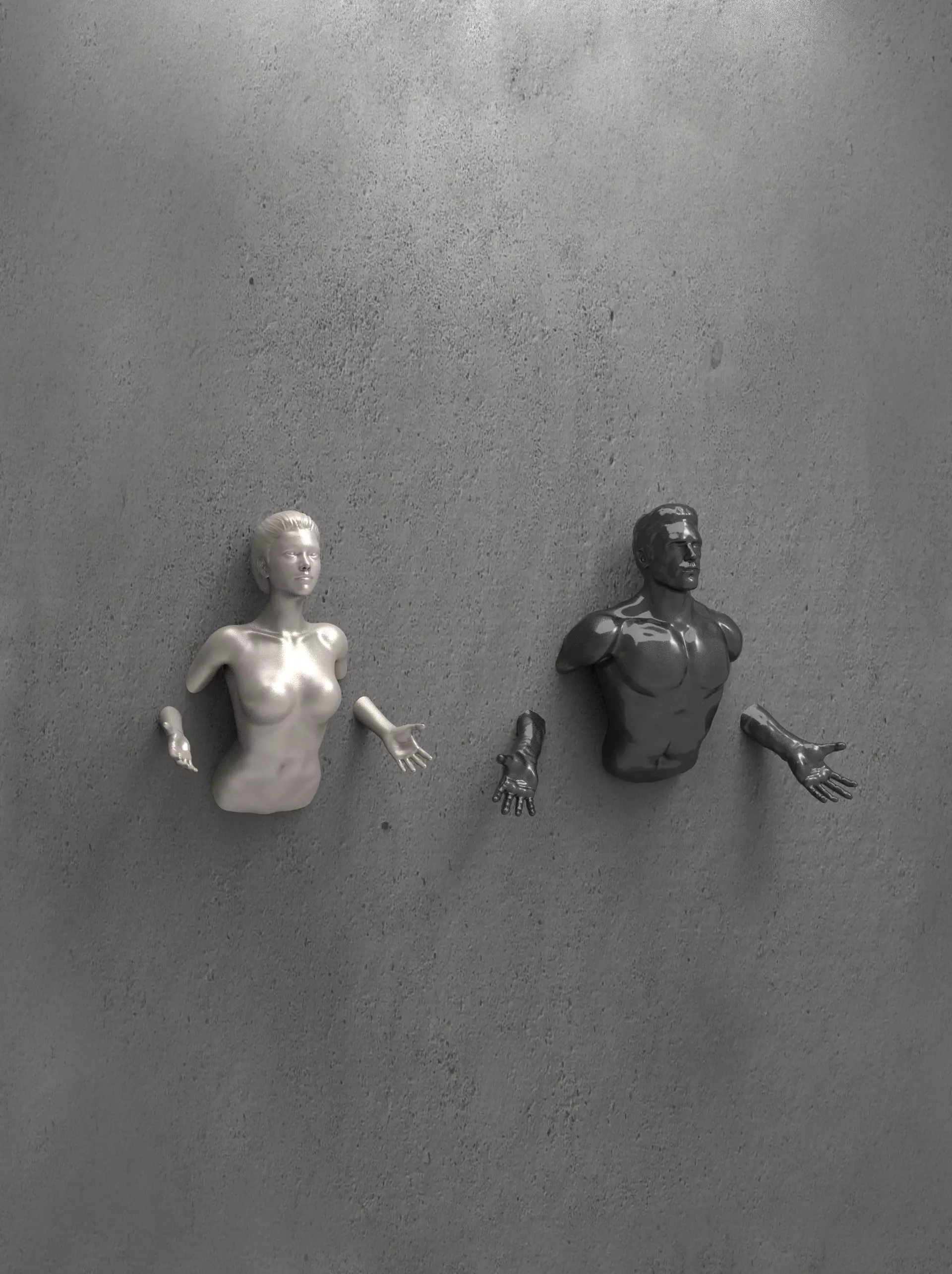 Couple Wall Sculpture 3D print model