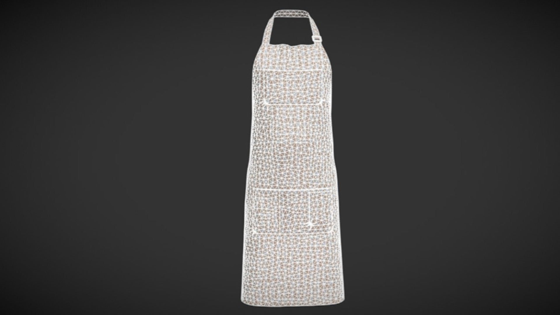 Apron-Checked In Low Poly Low-poly 3D model_1