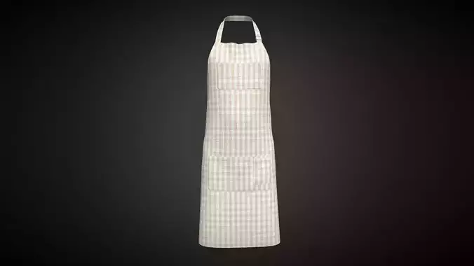 Apron-Checked In Low Poly
