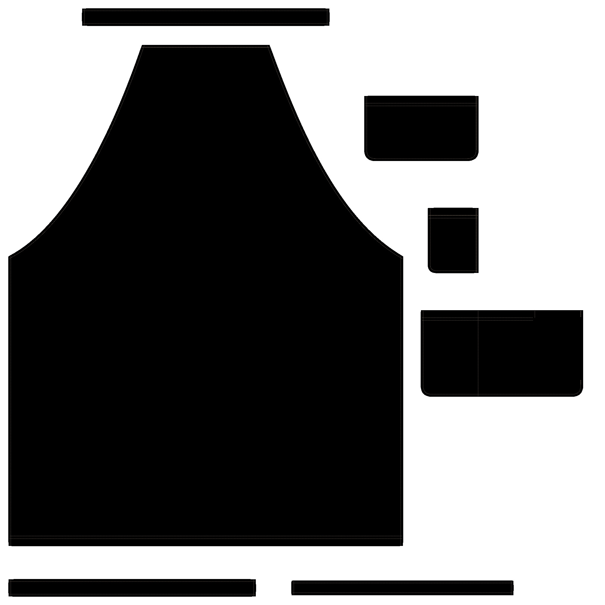 Apron-Checked In Low Poly Low-poly 3D model_3