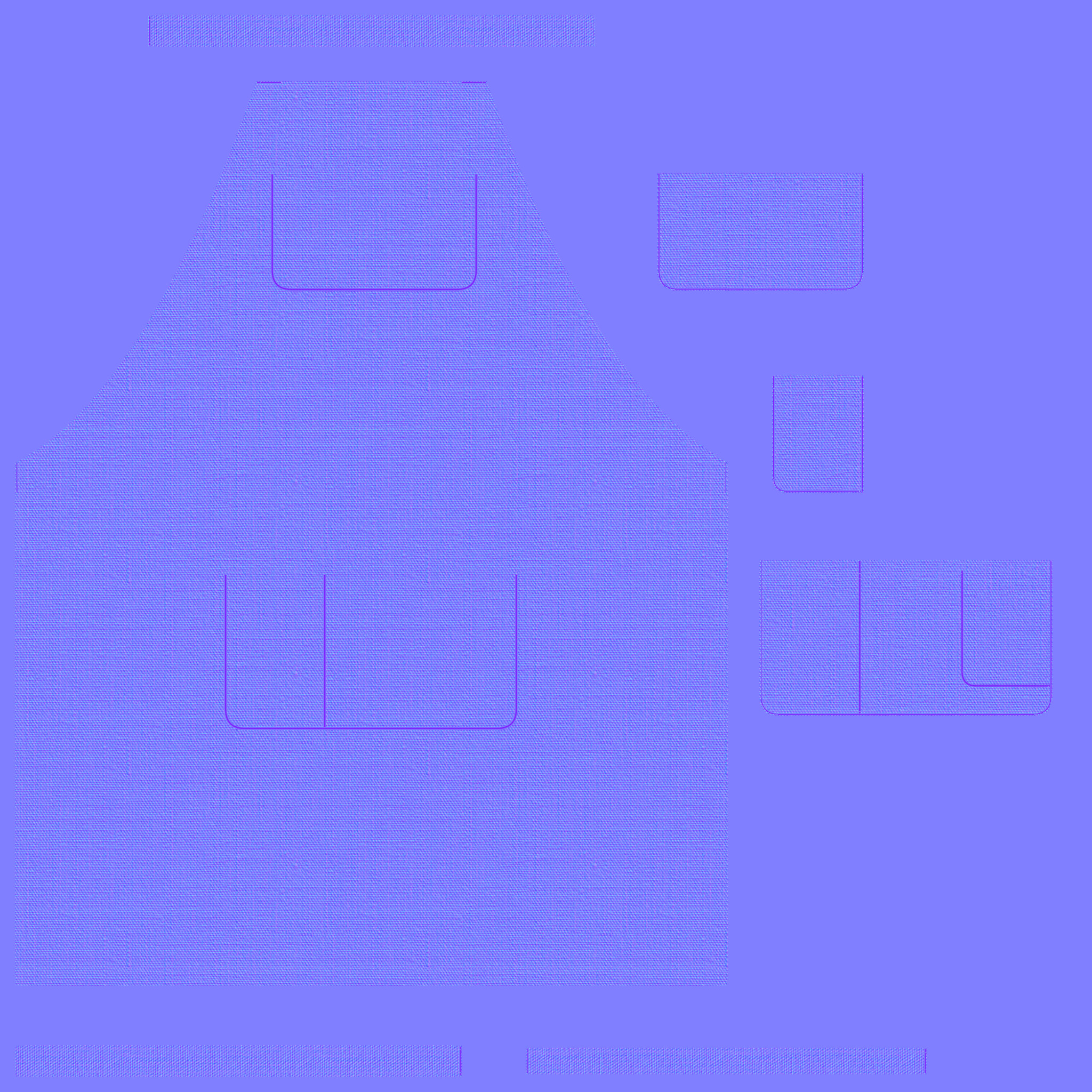 Apron-Checked In Low Poly Low-poly 3D model_4