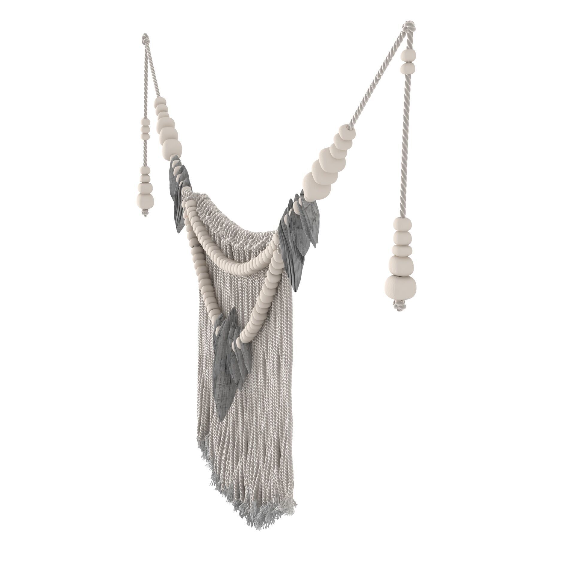 Restoration Hardware Handcrafted Clay Bead Ombre Wall 3D model_2