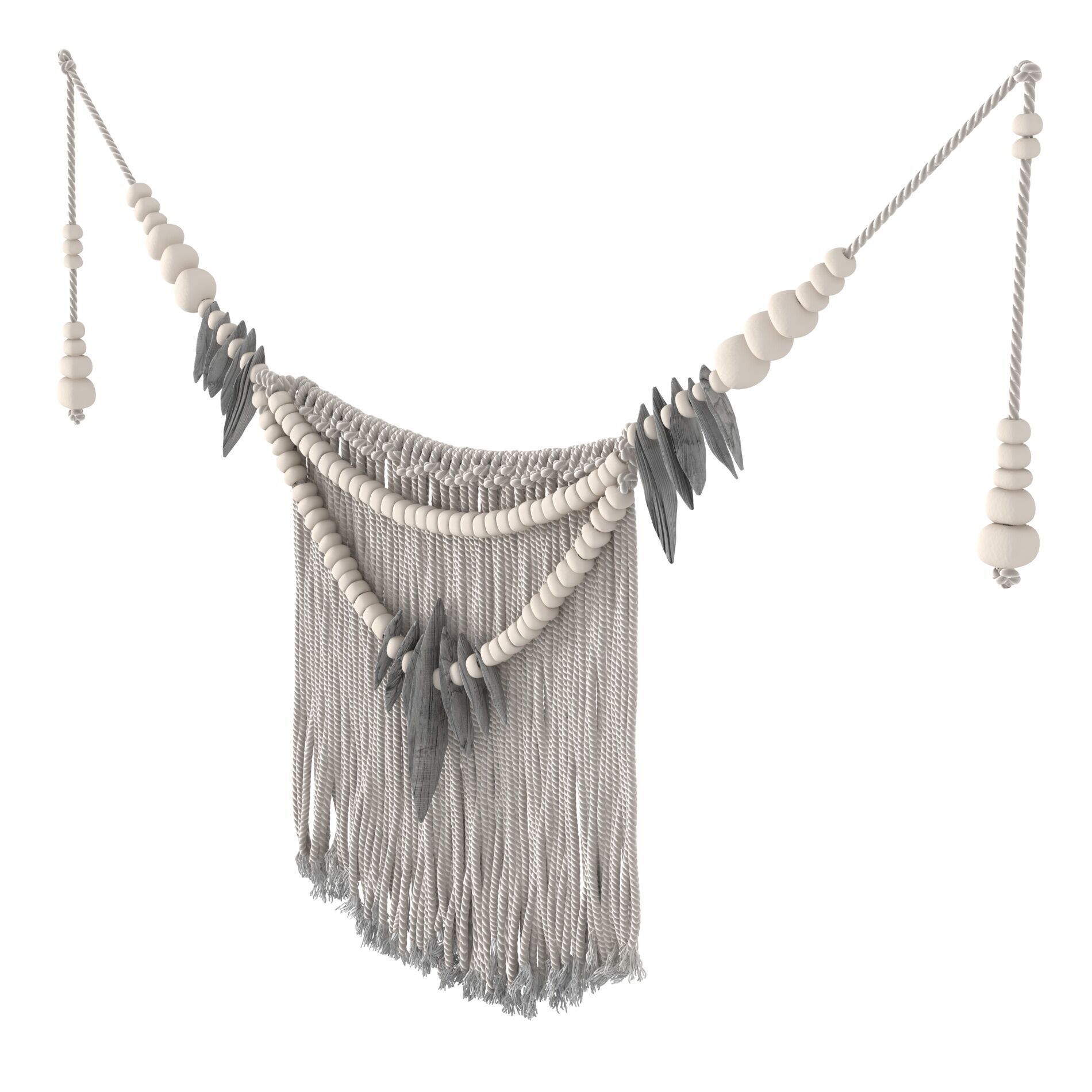 Restoration Hardware Handcrafted Clay Bead Ombre Wall 3D model_1