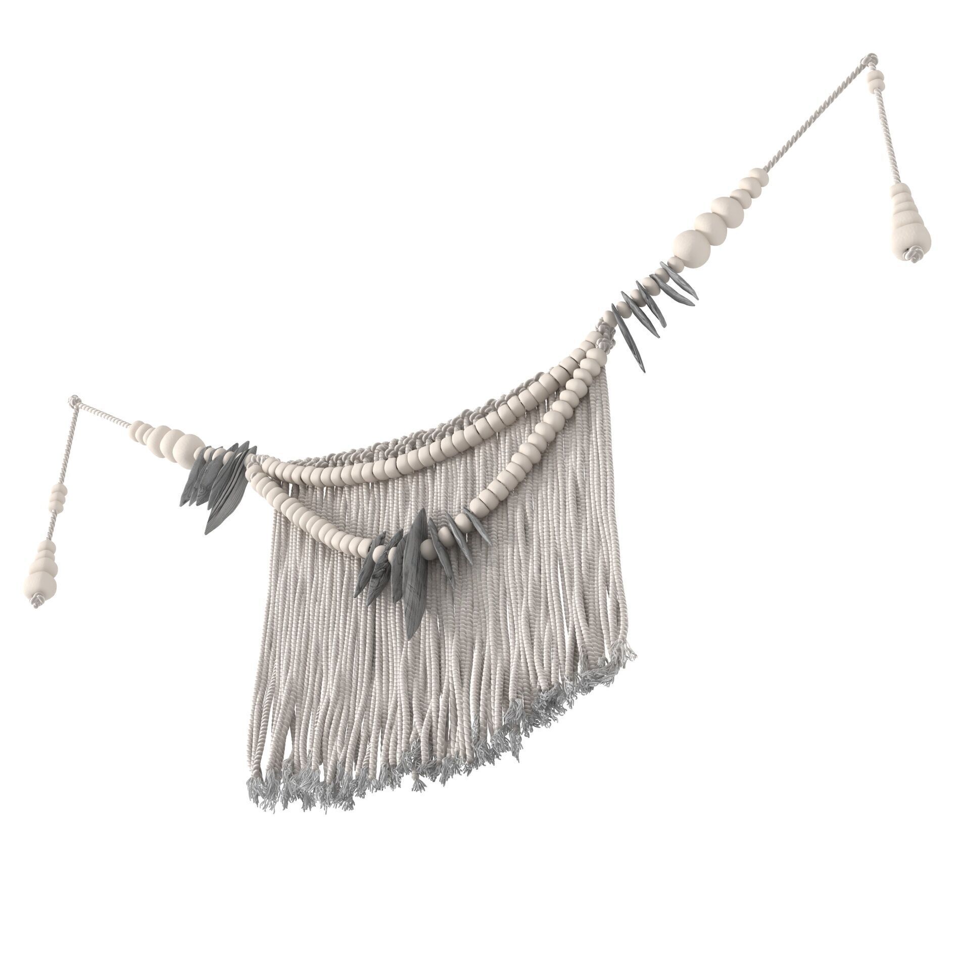 Restoration Hardware Handcrafted Clay Bead Ombre Wall 3D model_3