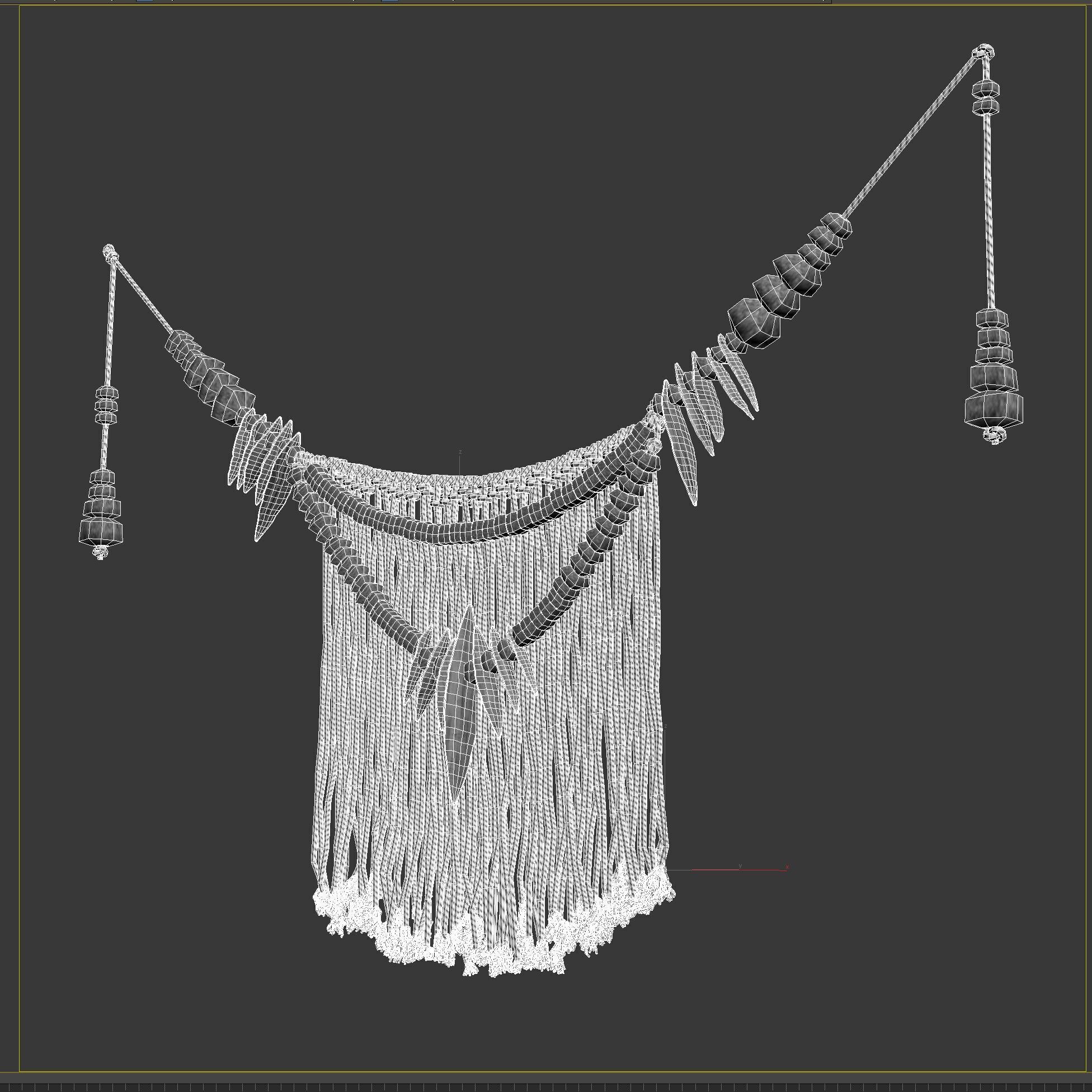 Restoration Hardware Handcrafted Clay Bead Ombre Wall 3D model_6