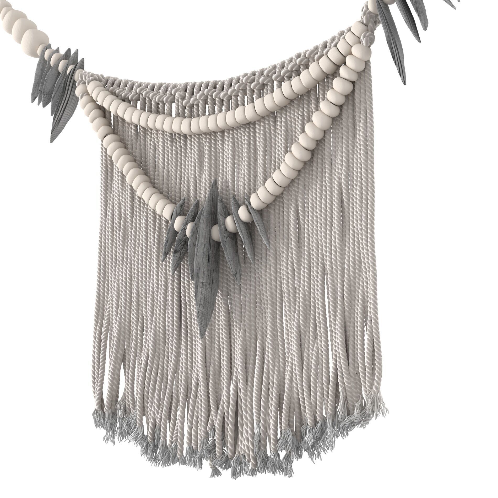 Restoration Hardware Handcrafted Clay Bead Ombre Wall 3D model_5