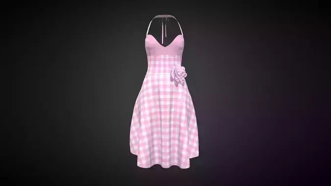 Barbie Dress V4 In Low Poly