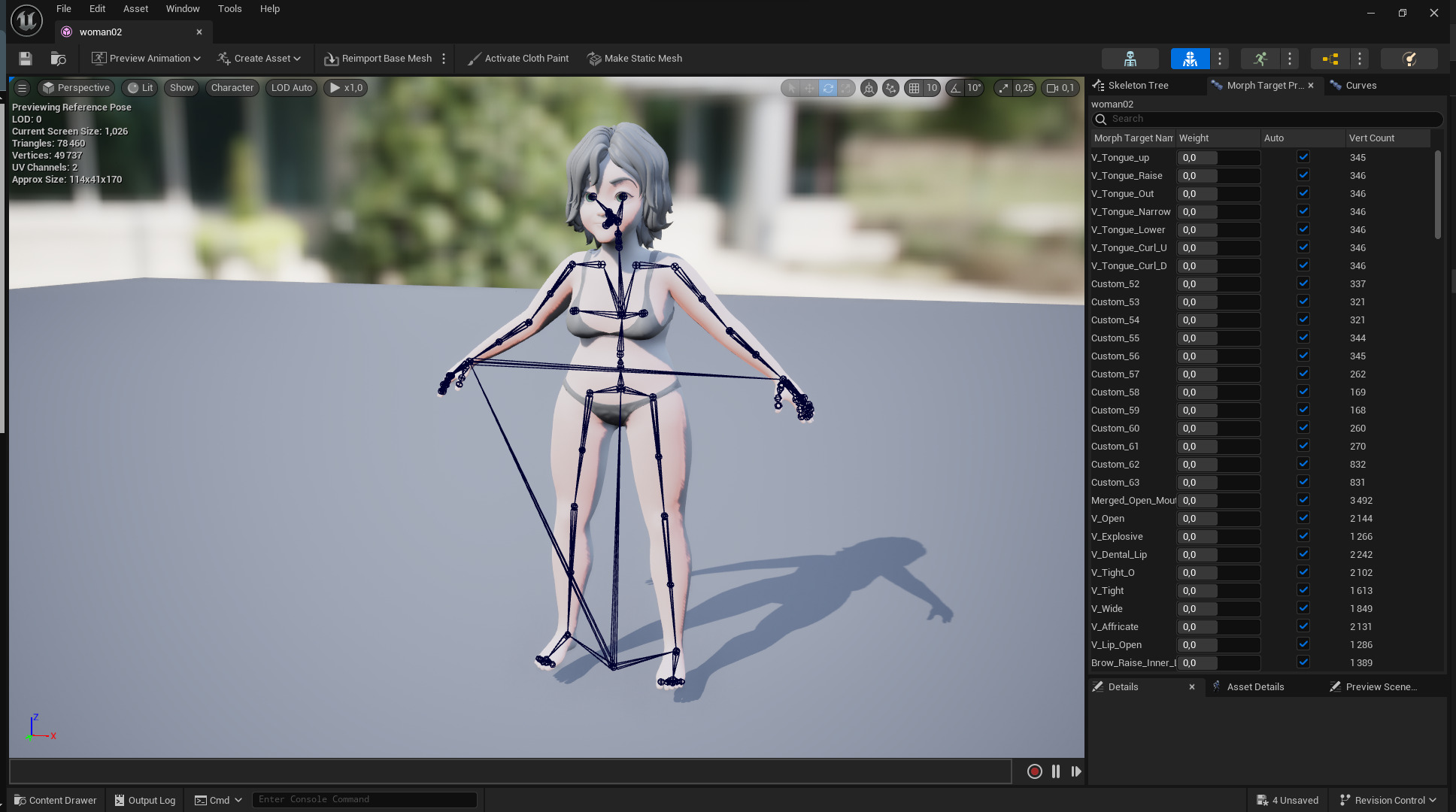 Free Stylized Cartoon Older Woman Rigged Elderly grandmother Low-poly 3D model_25