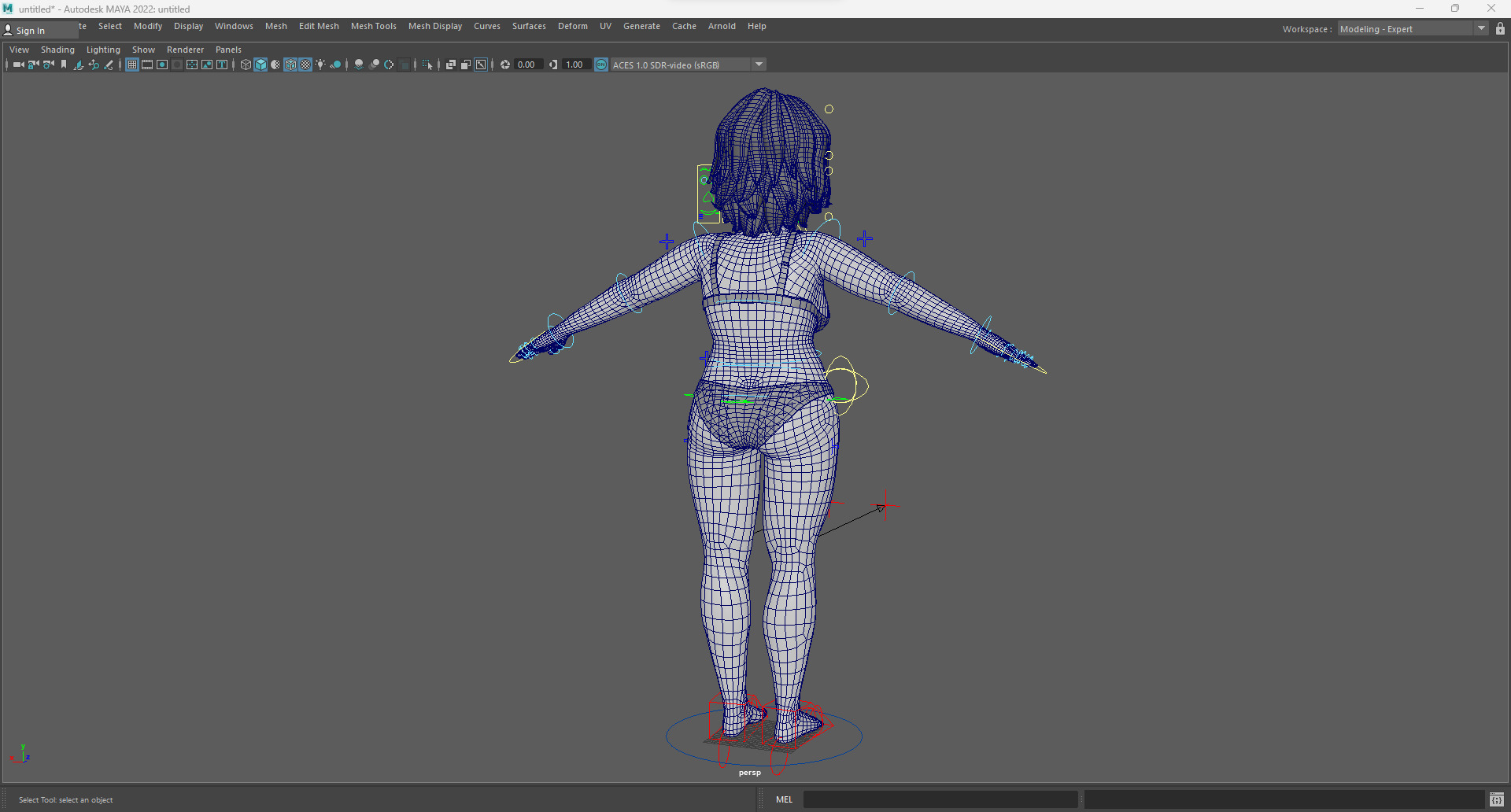 Free Stylized Cartoon Older Woman Rigged Elderly grandmother Low-poly 3D model_19