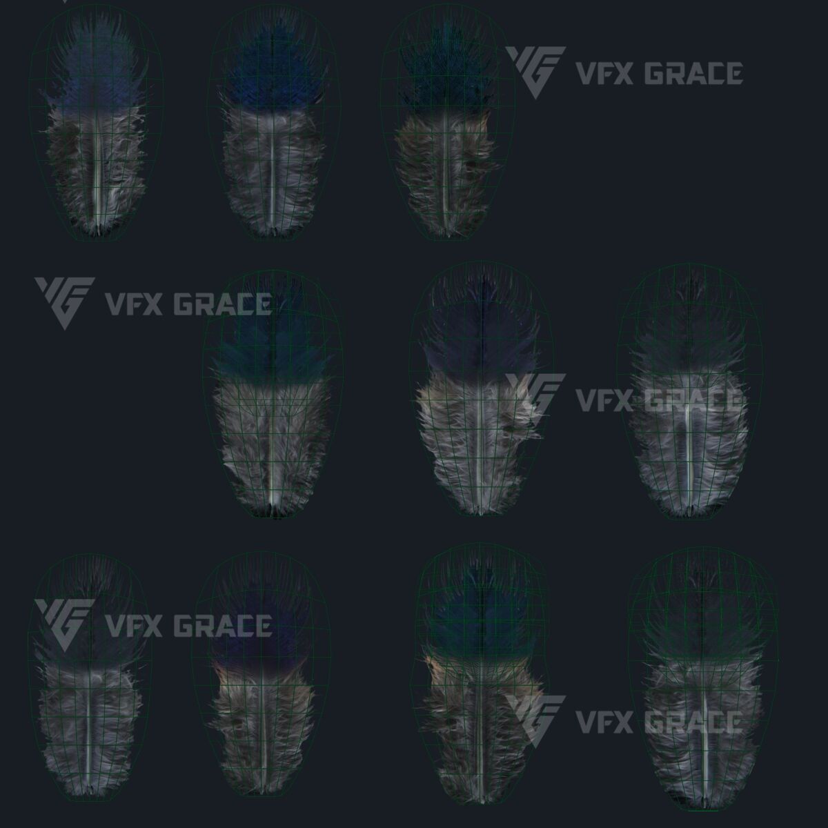 Realistic Cormorant Animation 3D Model Rigged for Blender 3D model_23