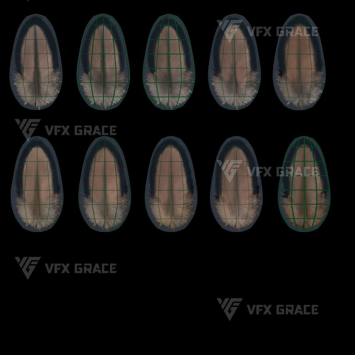 Realistic Cormorant Animation 3D Model Rigged for Blender 3D model_35