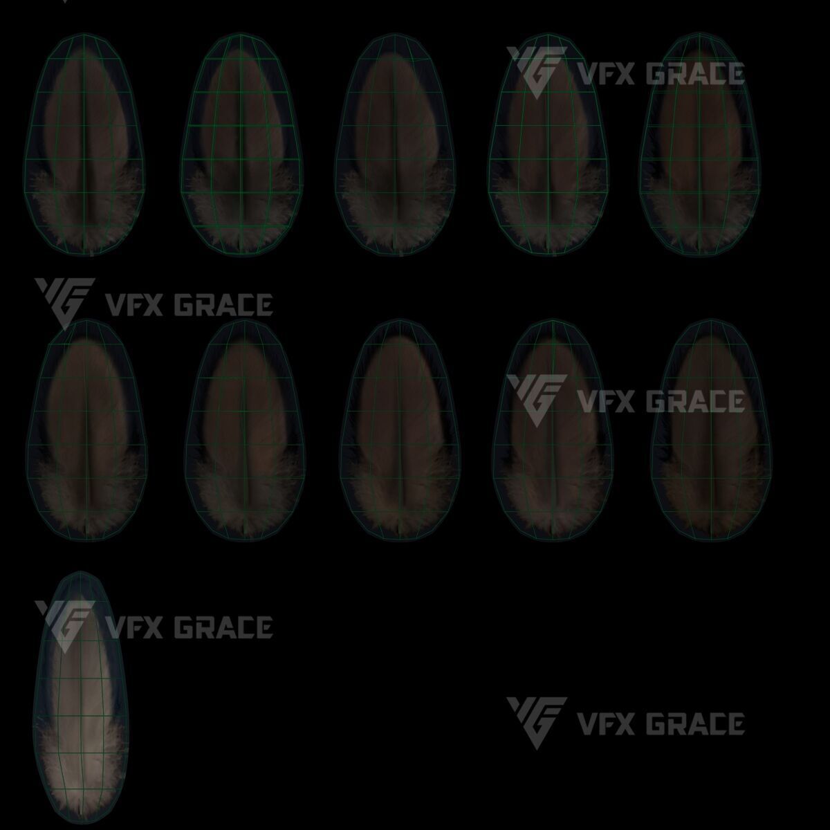 Realistic Cormorant Animation 3D Model Rigged for Blender 3D model_34