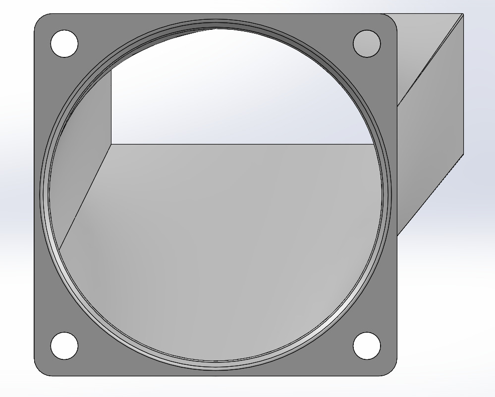 Tesla duct for 60x60xXX fan 3D print model_4