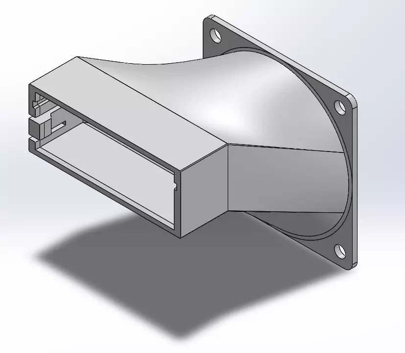 Tesla duct for 60x60xXX fan 3D print model_1