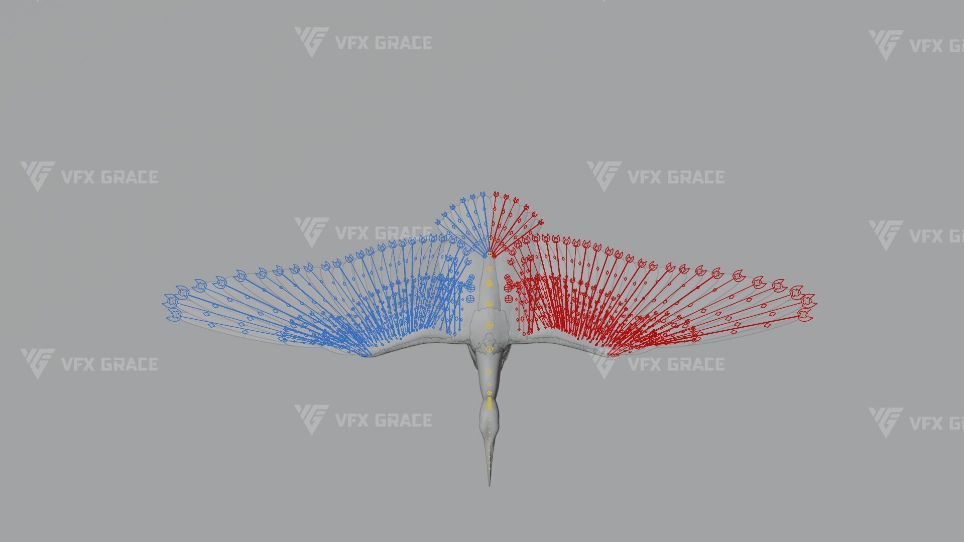 Cattle Egret Animation 3D model_18