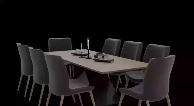 Table Set 3D model