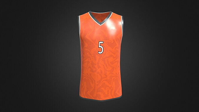 Basketball Jersey Player 05 In Low Poly Low-poly 3D model