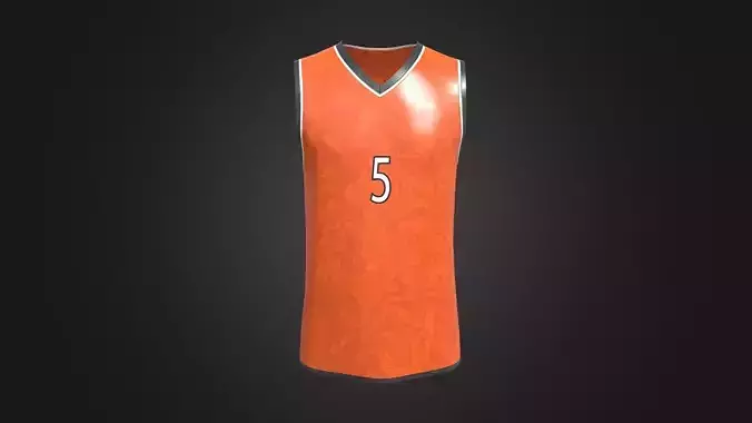 Basketball Jersey Player 05 In Low Poly